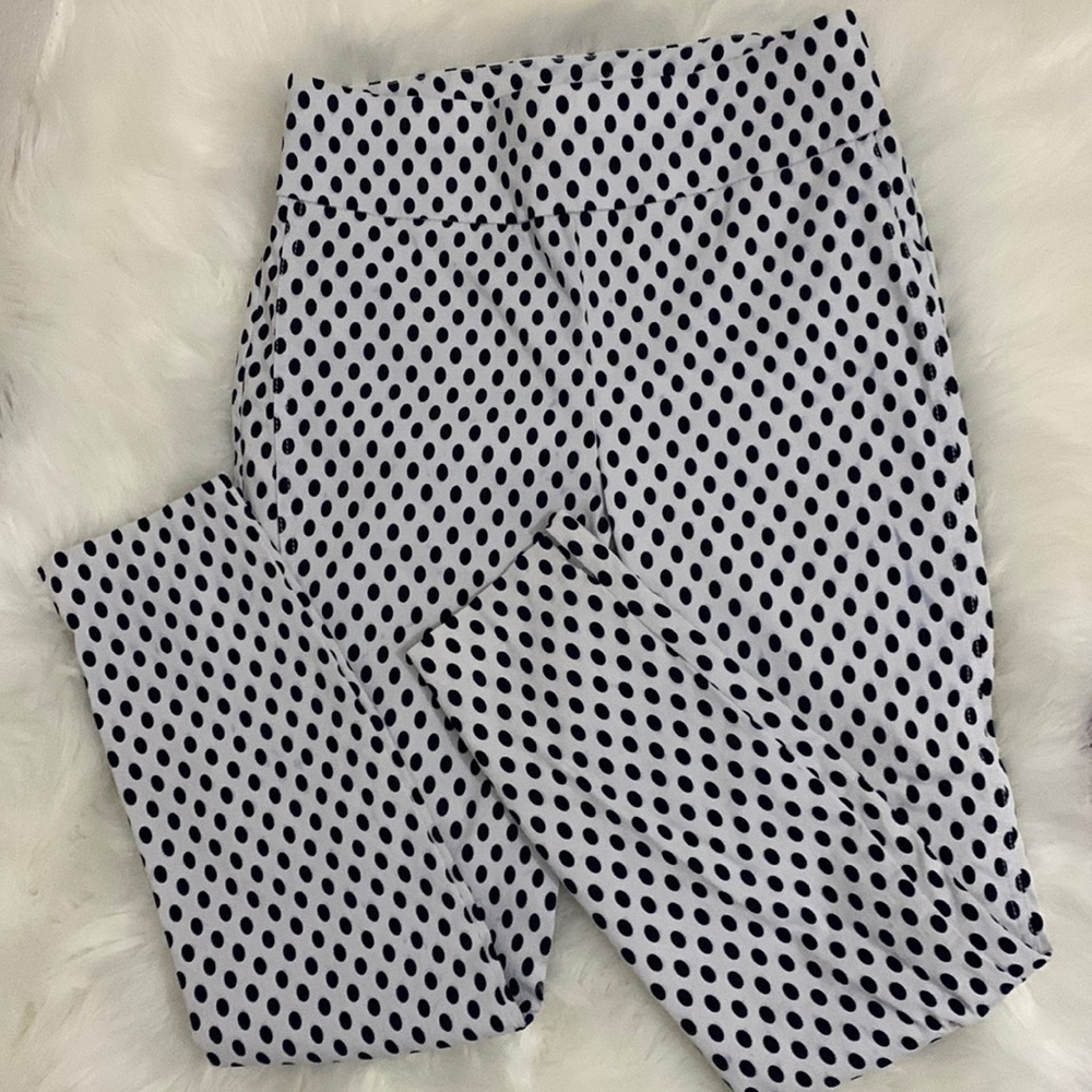 NY&C / Polka Dot / Stretch Pull-On Pants / Black & White / Size M